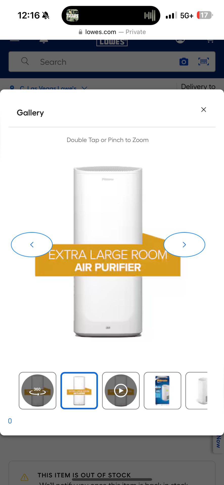 Filtrete Room Air Purifier 4-Speed White True HEPA Air Purifier (Covers: 370-sq ft)
