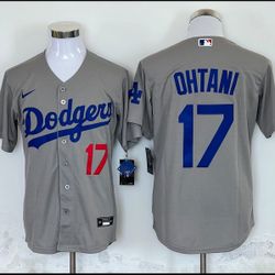 Shohei Ohtani LA Dodgers Gray Jerseys Small Medium Large XL XXL 