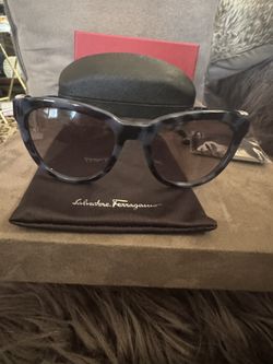 Salvatore Ferragamo SF817S 235 Havana Blue Sunglasses