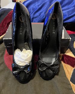 Black Patent Leather Heel Size 11