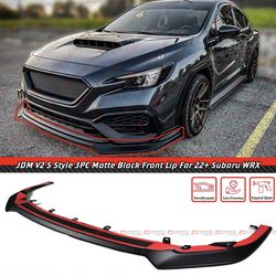 22-25 Subaru WRX Matte Black Front Bumper Lip