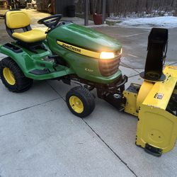 John Deere X320 Snowblower And Deck