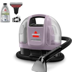 BISSELL Little Green Mini Cordless Portable Carpet and Upholstery Deep Cleaner, Car/Auto Detailer, with HydroRinse Self-Cleaning Tool and 4" Tough Sta