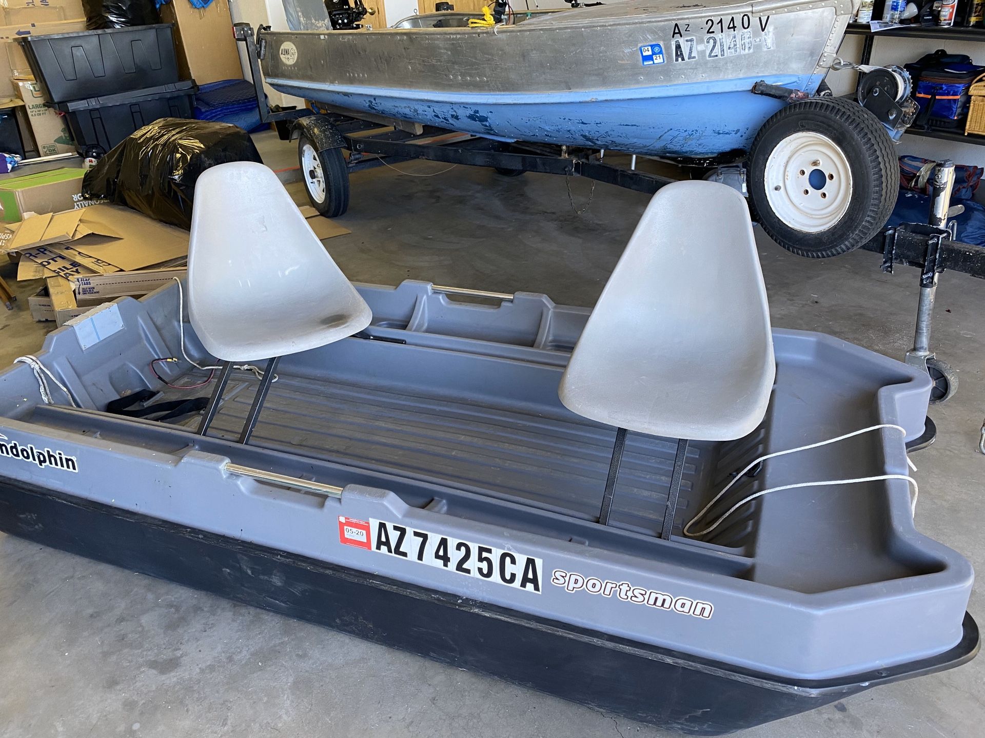 Sun Dolphin Sportsman 8’ w/ motor and anchors for Sale in Young, AZ