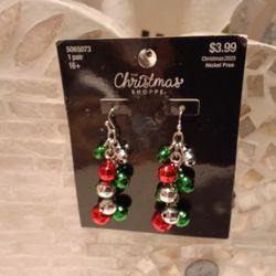 The Christmas Shoppe Dangle Jingle Earrings NWT