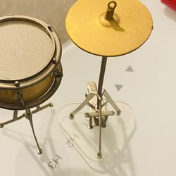 Vintage Miniature Drum and Hi-hat
