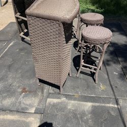 Set Full Rattan Out Door Bar