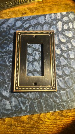 Franklin Brass Classic Beaded Decorative Light Switch Cover Bronze w/Copper Highlights 1-Gang Decorator/Rocker Wall Plate Single Toggle Elect