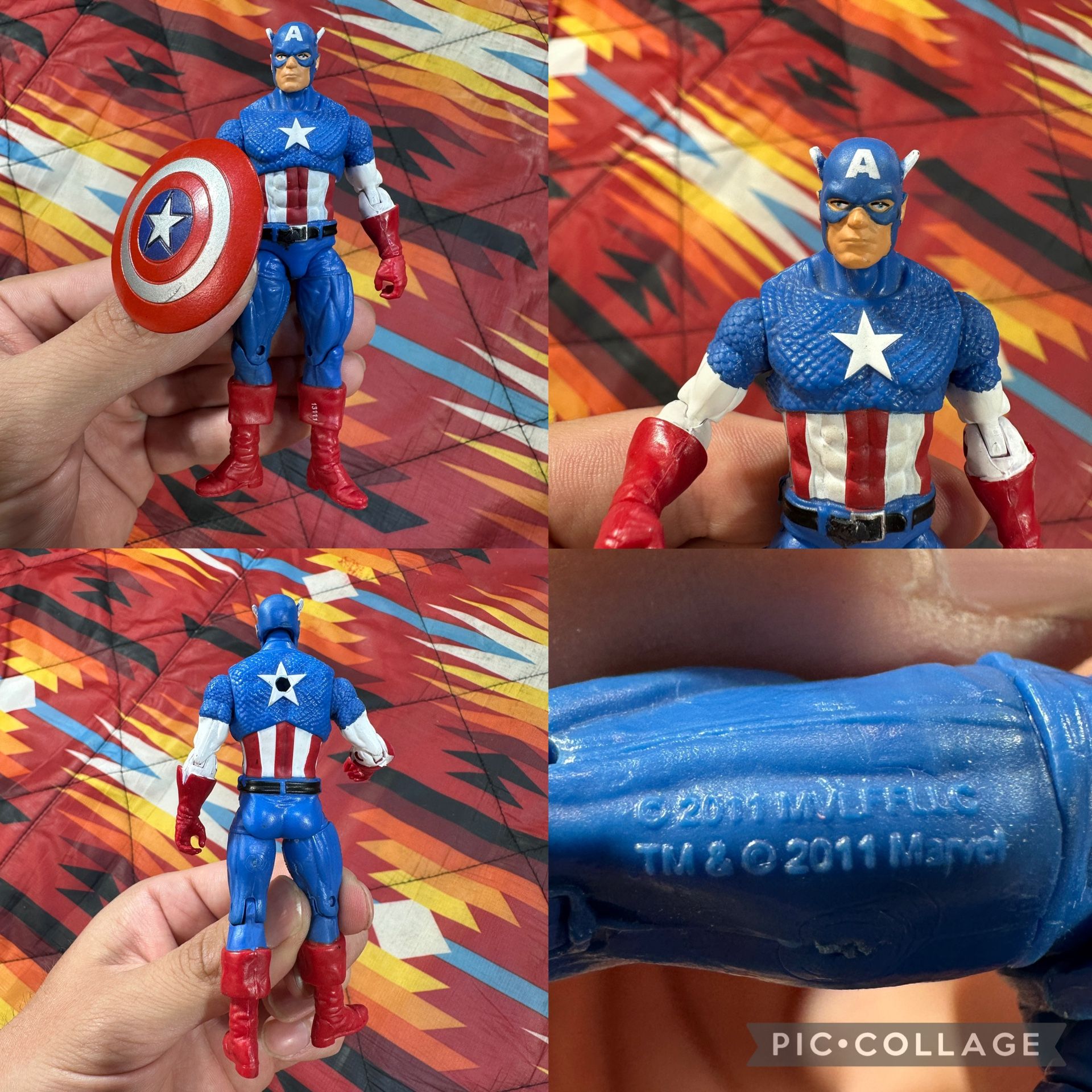 2011 Captain America 4” The First Avenger Comic Series Hasbro Marvel Shield