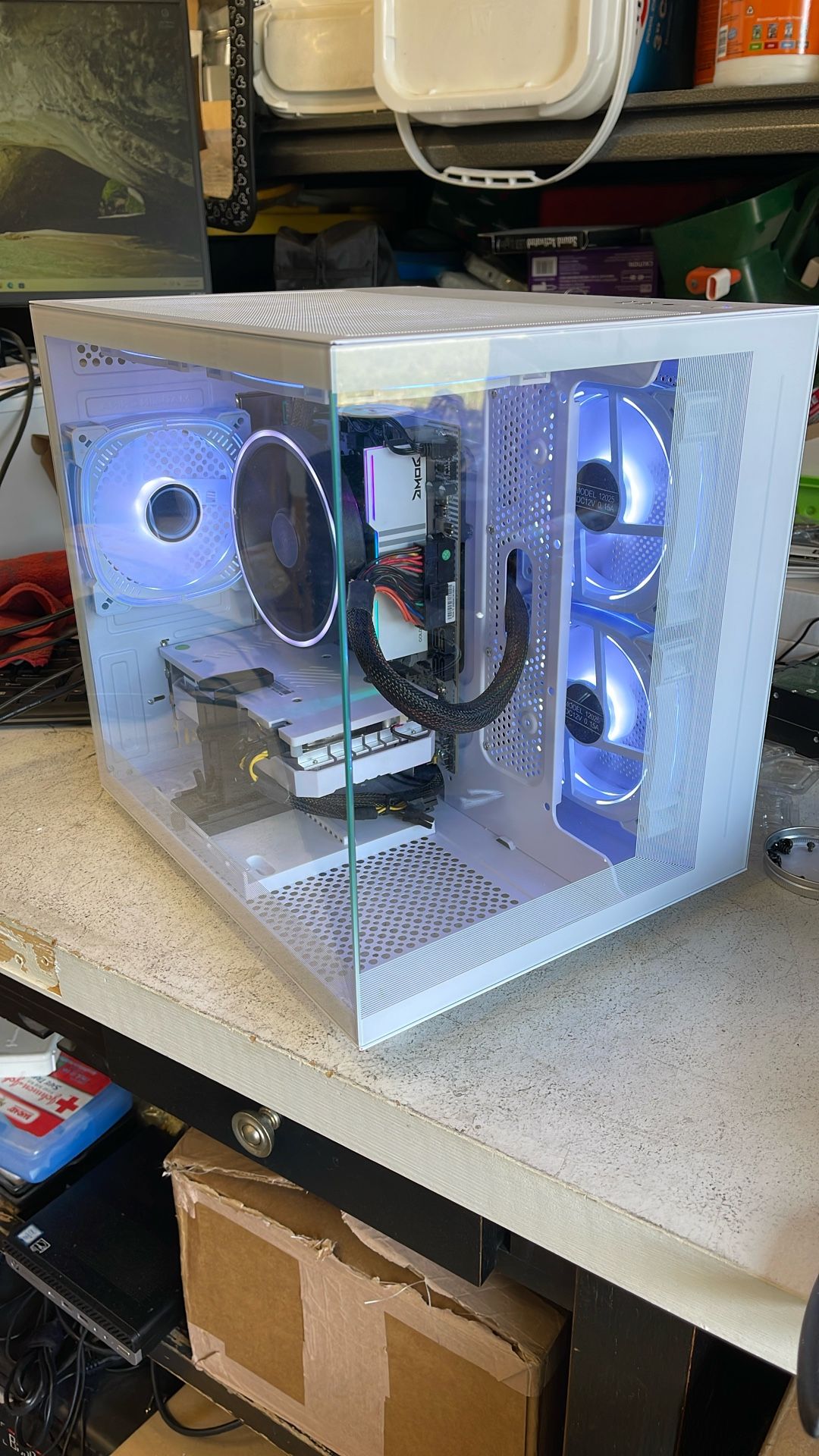 White Intel Gaming PC Desktop Computer 