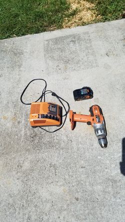 Rigid hammer drill, one battery plus rapid charger.