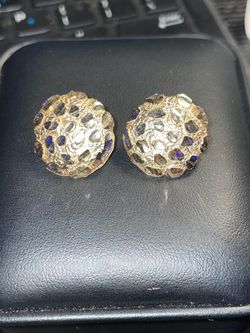 10k gold XL nugget earrings