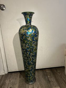 Tall Decorative Mosaic Vase