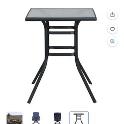 Glass table indoor / outdoor patio kitchen table.