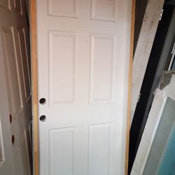 32x79 Fire Door, Right Hand 1 3/4", Wide Frame, Painted,6 Panels, Special Order Door Available Now 