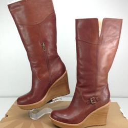 UGG Leather Wedge Boots 