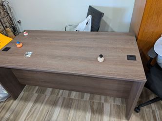 Modern Grey Laminate Office Desk Shell - Great Condition
