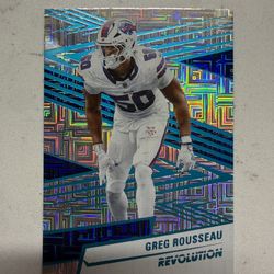 2025 Panini Revolution  Greg Rousseau #43 Teal Levels /499 Buffalo Bills