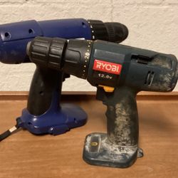 Drill Master and Ryobi Drills No Battery 