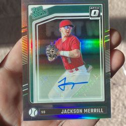 2024 Donruss Optic Jackson Merrill Rated Rookie #102 Autograph