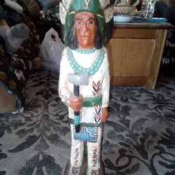 $500 3ft Tall Tobacco Advertising  Wood Carving