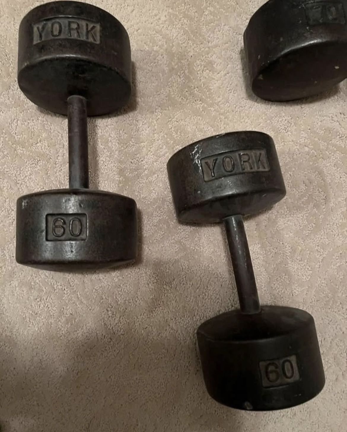 York 60lbs Dumbbells