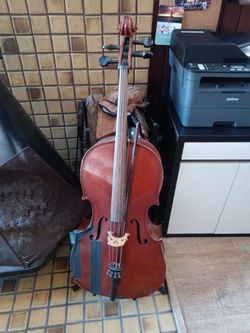 Acoustic Cello with Stand
