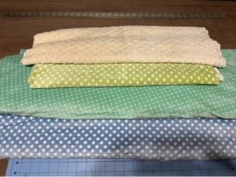 Lot of Assorted 4+ yards Polka Dots Smooth Minky Fabric