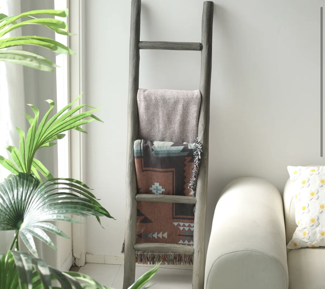 MOVING SALE - Fully Assembled 57" Wooden Blanket Ladder