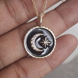 Moon Pendant Necklace 