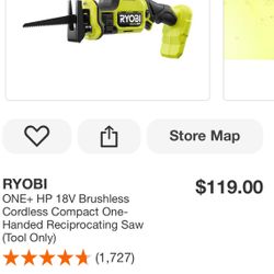 18v Compact One Handed Reciprocating Saw