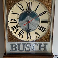 Vintage Busch Lighted Beer Clock