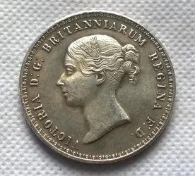 1839 United Kingdom UNA AND THE LION Queen Victoria Modern Restrike Medal