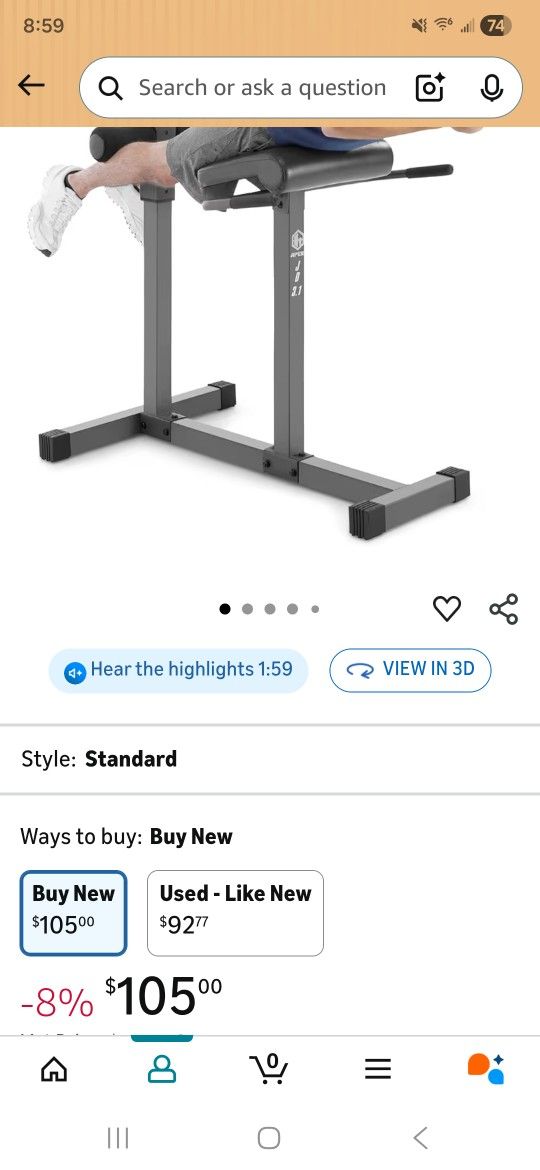 Marcy Hyper-Extension Specialty Weight Bench