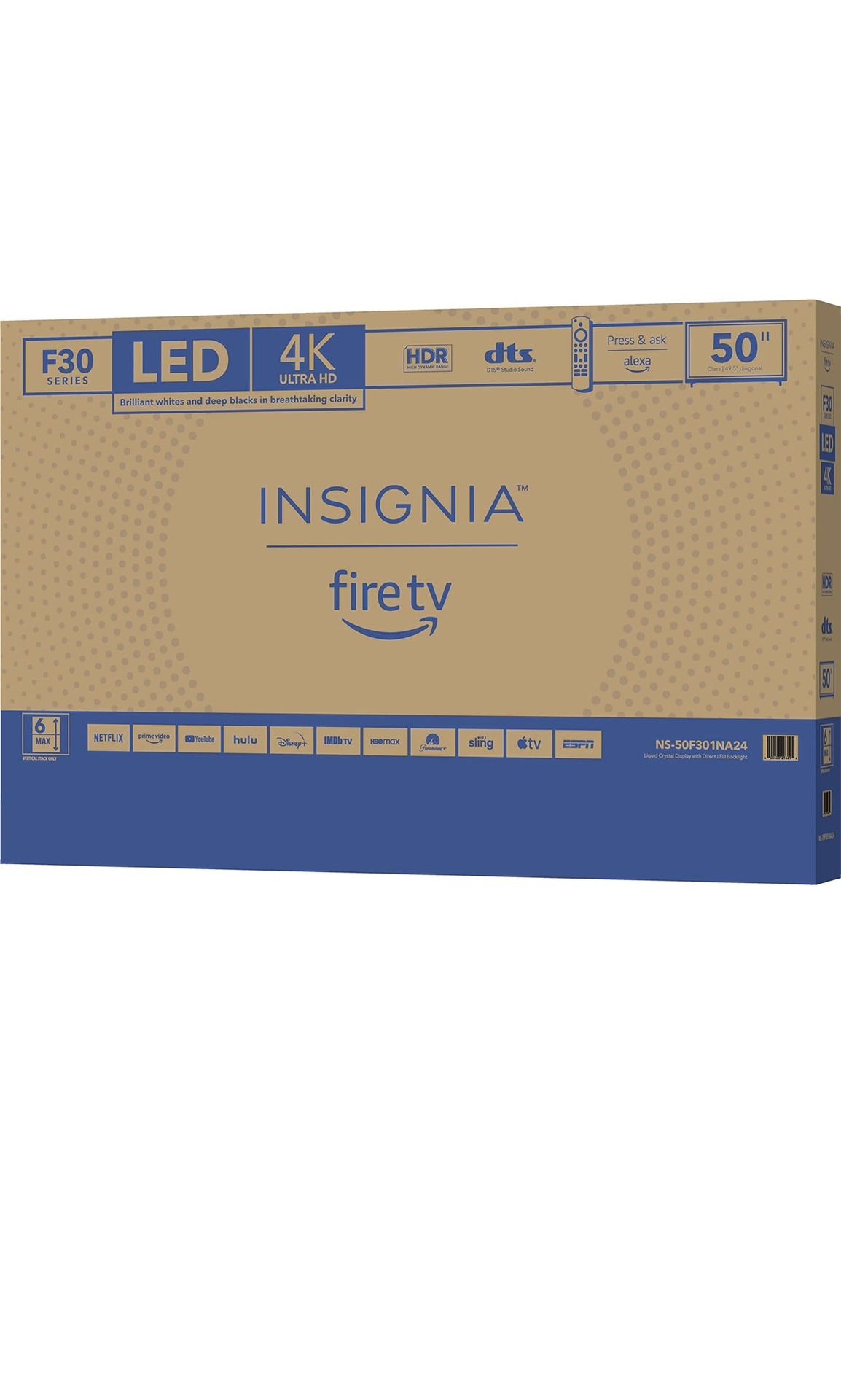 50’ Insignia Fire Tv LED 4K