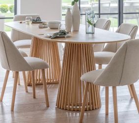 NEW Dinning Room Table Seats 6, Solid Wood, Oval Dining Table - Warm Honey !