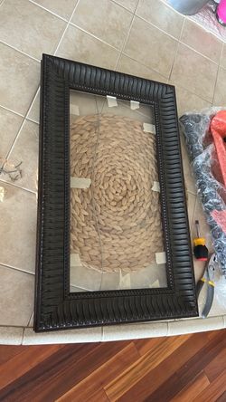 Dark Brown Ornate Picture Frame with Glass