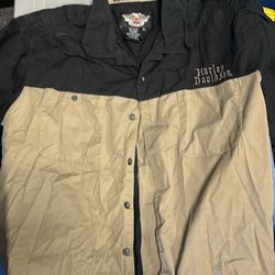Size XL Harley Davidson Short Sleeve Mechanic Shirt