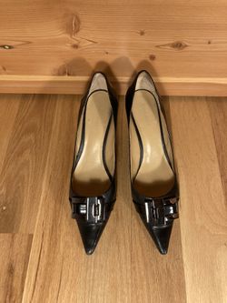 Women's Nine West Black Leather Shoes. Size 9.5 M