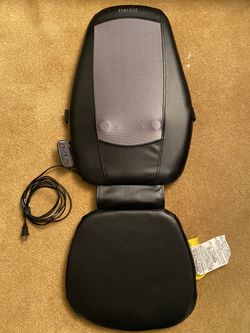 HoMEDics MCL-110H Shiatsu Massage Cushion w/ Heat Rolling Back Chair .