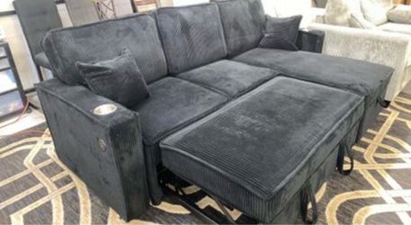 Corduroy pull up bed couch new in box