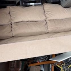 Beige 3 seat sofa