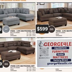 Sofa / Sectional Living Room Set 