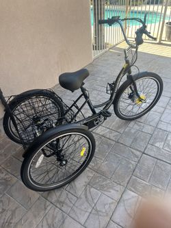 MoonCool  26” Electric 7 Speed 3 Wheel Tricycle For Adults