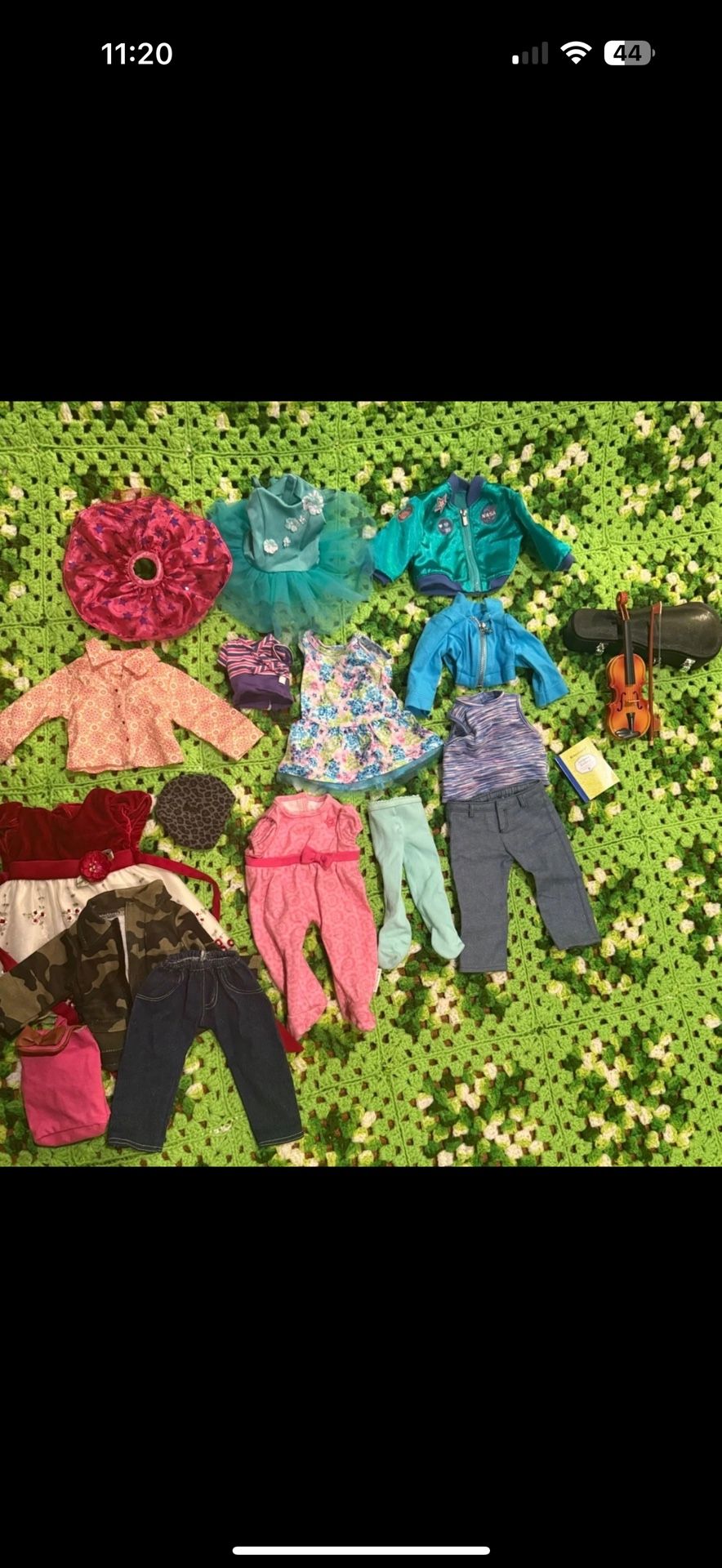 American Girl & More Mixed Doll Clothing Lot Instrument Violin