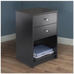 Accent Table with 2 Drawers in Black Finish