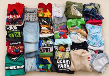 Boys Clothing Lot Size 5/6/7 – Adidas, Levi’s, Minecraft, Pokémon & More – $60 OBO