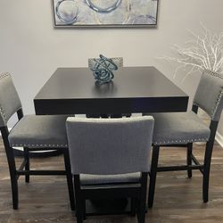 Counter Height Dining Table - 4 Chairs