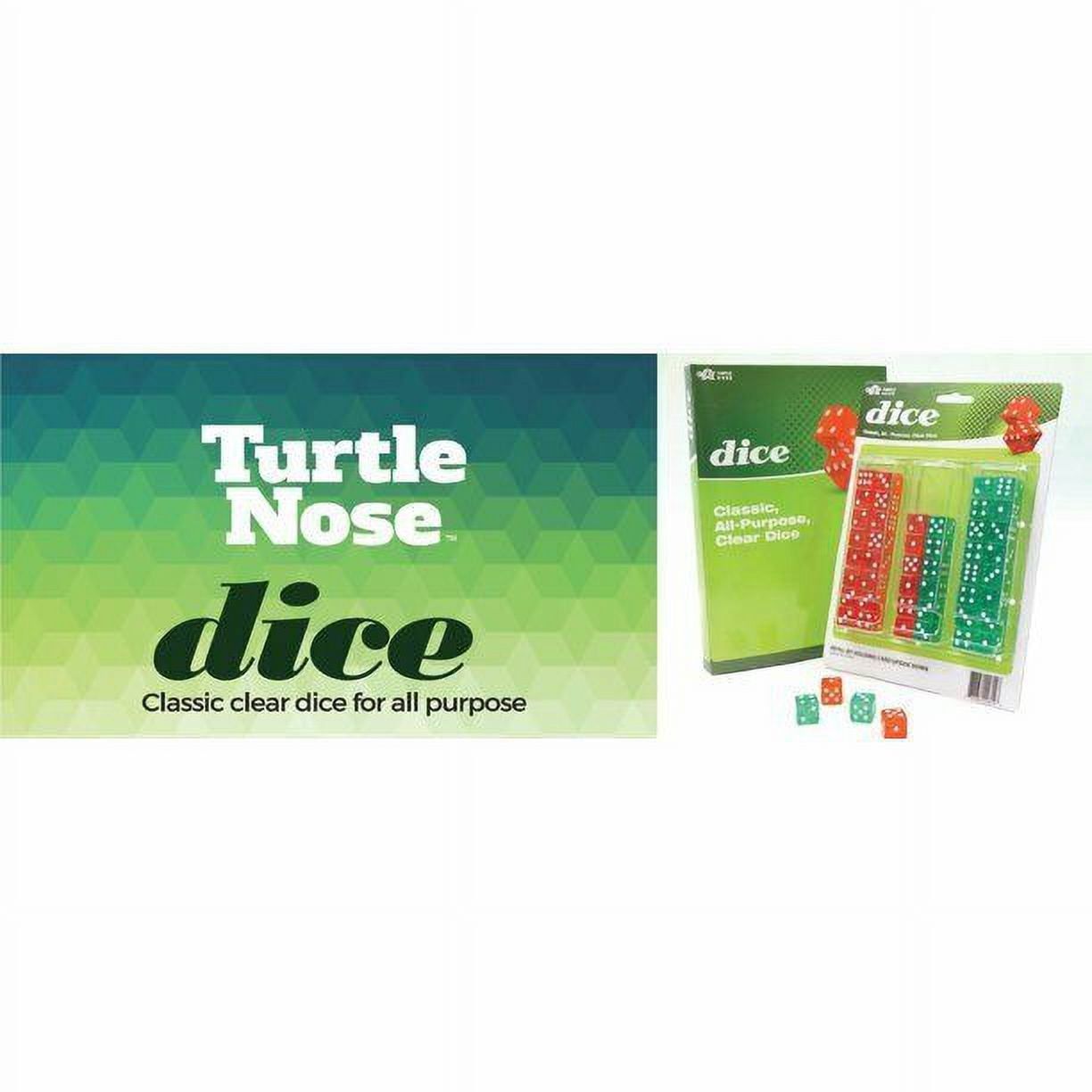 Turtle Nose Clear Dice Set with  Entertainment Refill Card