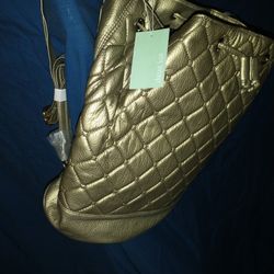 New Gold Backpack Purse